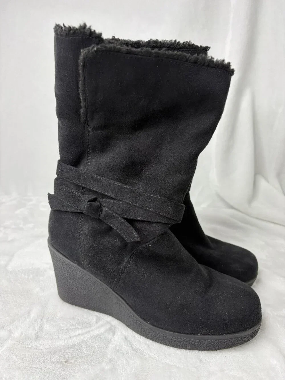 Apt 9 Women's Wedge Boots Black 8.5M